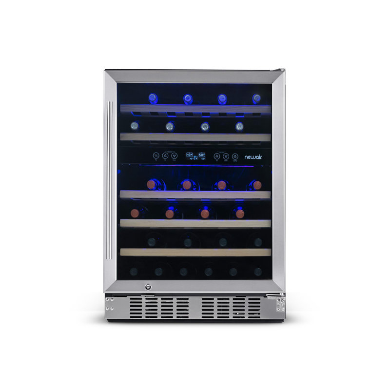 NewAir 46 Bottle Dual Zone BuiltIn Wine Refrigerator & Reviews Wayfair